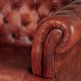 Кресло кожаное Лофт Честер-Нью (Коричневый) в Тевризе - tevriz.katalogmebeli.com | фото 6
