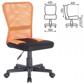 Кресло компактное BRABIX Smart MG-313 (черный, оранжевый) в Тевризе - tevriz.katalogmebeli.com | фото