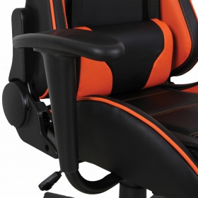 Кресло компьютерное BRABIX GT Racer GM-100 (черный, оранжевый) в Тевризе - tevriz.katalogmebeli.com | фото 3
