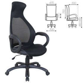 Кресло офисное BRABIX Genesis EX-517 (черное) в Тевризе - tevriz.katalogmebeli.com | фото