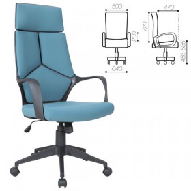 Кресло офисное BRABIX Prime EX-515 (голубая ткань) в Тевризе - tevriz.katalogmebeli.com | фото 1
