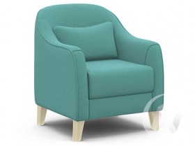 Кресло отдыха Комфорт-4 (бесцветный лак/CANDY AQUVAMARINE) в Тевризе - tevriz.katalogmebeli.com | фото