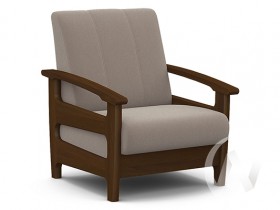 Кресло для отдыха Омега (орех лак/CATANIA COCOA) в Тевризе - tevriz.katalogmebeli.com | фото