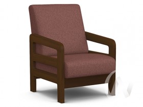 Кресло отдыха Вега-34 (орех лак/UNO BERRY) в Тевризе - tevriz.katalogmebeli.com | фото