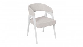 Кресло «Техас 1» (Белый матовый/Шенилл Estetica Vanille №220) в Тевризе - tevriz.katalogmebeli.com | фото