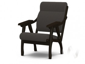 Кресло Вега-10 (венге лак/ULTRA GRAFIT) в Тевризе - tevriz.katalogmebeli.com | фото 1