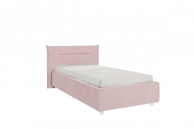 Кровать 0.9 Альба с основанием (Нежно-розовый велюр) в Тевризе - tevriz.katalogmebeli.com | фото 1