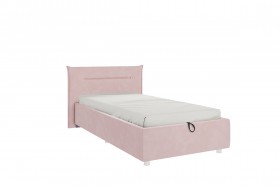 Кровать 0.9 Альба (Нежно-розовый велюр/под-мех) в Тевризе - tevriz.katalogmebeli.com | фото