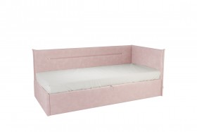 Кровать 0.9 Альба Тахта (Нежно-розовый велюр) в Тевризе - tevriz.katalogmebeli.com | фото