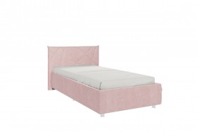Кровать 0.9 Бест с основанием (Нежно-розовый велюр) в Тевризе - tevriz.katalogmebeli.com | фото 1