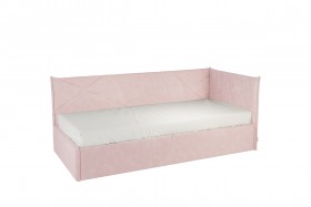 Кровать 0.9 Бест Тахта (Нежно-розовый велюр) в Тевризе - tevriz.katalogmebeli.com | фото
