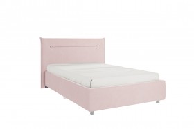 Кровать 1,2 Альба с основанием (Нежно-розовый велюр) в Тевризе - tevriz.katalogmebeli.com | фото