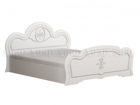 Кровать 1,4м спальня Каролина (Белый/белый глянец) в Тевризе - tevriz.katalogmebeli.com | фото