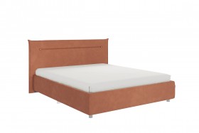 Кровать 1,6 Альба с основанием (Персик велюр) в Тевризе - tevriz.katalogmebeli.com | фото
