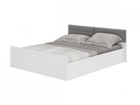 Кровать 1,6 КР-18 Спальня Фьюжн (белый/белый) в Тевризе - tevriz.katalogmebeli.com | фото