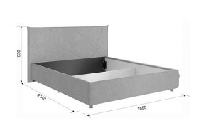 Кровать 1,6 Квест с подъемным механизмом (Топаз велюр) купить в Тевризе - tevriz.katalogmebeli.com | фото 2