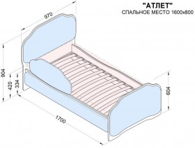 Кровать 160 Атлет 02 Бежевый (мягкий бортик) в Тевризе - tevriz.katalogmebeli.com | фото 2