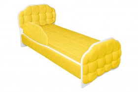 Кровать 160 Атлет 74 Жёлтый (мягкий бортик) в Тевризе - tevriz.katalogmebeli.com | фото 1