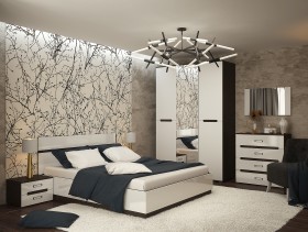 Кровать 1,6м Вегас (Венге/Белый) в Тевризе - tevriz.katalogmebeli.com | фото 2