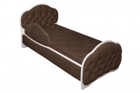 Кровать 170 Гармония 08 Шоколад (мягкий бортик) в Тевризе - tevriz.katalogmebeli.com | фото