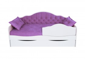 Кровать 170 серии Иллюзия Лайт 1 ящик 32 Фиолетовый (подушки) в Тевризе - tevriz.katalogmebeli.com | фото