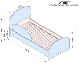 Кровать 180 Атлет 02 Бежевый (мягкий бортик) в Тевризе - tevriz.katalogmebeli.com | фото 2