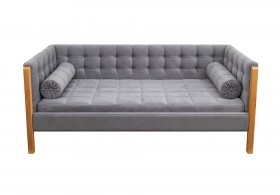 Кровать 180 серии Франт  95 Серый (подушка валик) в Тевризе - tevriz.katalogmebeli.com | фото