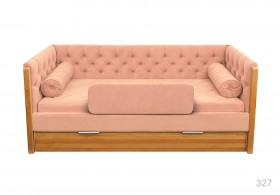 Кровать 180 серии Леди + ящик 15 Бледно-розовый (мягкий бортик/подушка валик) в Тевризе - tevriz.katalogmebeli.com | фото