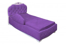 Кровать 190 Гармония Lux 32 Фиолетовый (мягкий бортик) в Тевризе - tevriz.katalogmebeli.com | фото