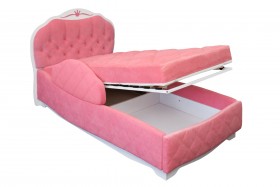 Кровать 190 Гармония Lux 32 Фиолетовый (мягкий бортик) в Тевризе - tevriz.katalogmebeli.com | фото 2