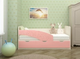 Кровать Бабочки 1,6м (Розовый металлик) в Тевризе - tevriz.katalogmebeli.com | фото