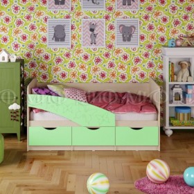 Кровать Бабочки 1,6м (Салат матовый) в Тевризе - tevriz.katalogmebeli.com | фото