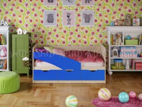 Кровать Бабочки 1,6м (Синий матовый) в Тевризе - tevriz.katalogmebeli.com | фото