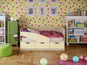 Кровать Бабочки 1,6м (Ваниль матовый) в Тевризе - tevriz.katalogmebeli.com | фото