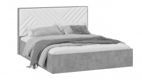 Кровать без ПМ «Хилтон» Тип 1 Ателье светлый/Белый в Тевризе - tevriz.katalogmebeli.com | фото 1
