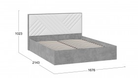 Кровать без ПМ «Хилтон» Тип 1 Ателье светлый/Белый в Тевризе - tevriz.katalogmebeli.com | фото 3