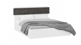 Кровать без ПМ «Нео» Тип 1 Белый/Ателье темный в Тевризе - tevriz.katalogmebeli.com | фото