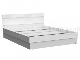 Кровать Челси 1400 (Белый/Белый глянец) в Тевризе - tevriz.katalogmebeli.com | фото