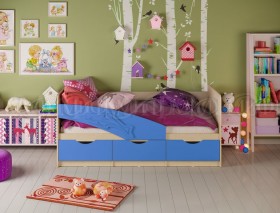 Кровать детская 1,6м Дельфин (Синий матовый) в Тевризе - tevriz.katalogmebeli.com | фото