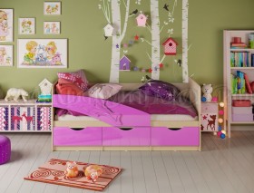 Кровать детская 1,6м Дельфин (Сиреневый металлик) в Тевризе - tevriz.katalogmebeli.com | фото