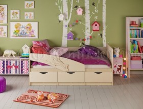 Кровать детская 1,6м Дельфин (Ваниль матовый) в Тевризе - tevriz.katalogmebeli.com | фото