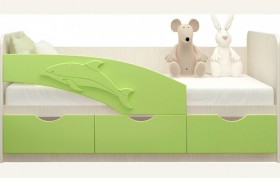 Кровать детская 1,8м Дельфин (Салатовый металлик) в Тевризе - tevriz.katalogmebeli.com | фото