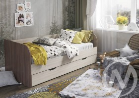 Кровать детская Балли 2-х уровневая (шимо темный/шимо светлый) в Тевризе - tevriz.katalogmebeli.com | фото 1