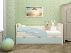 Кровать детская 1,6м Дельфин (Розовый металлик) в Тевризе - tevriz.katalogmebeli.com | фото