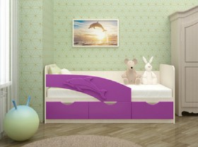 Кровать детская 1,6м Дельфин (Розовый металлик) в Тевризе - tevriz.katalogmebeli.com | фото 8