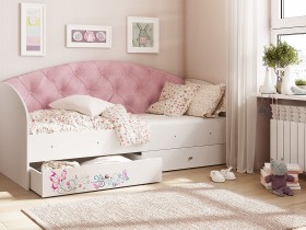 Кровать детская Эльза Белый/Розовый в Тевризе - tevriz.katalogmebeli.com | фото