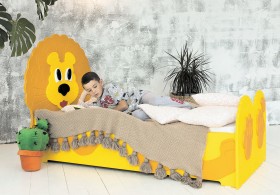 Кровать детская Лева 1.6 Желтый/Оранжевый в Тевризе - tevriz.katalogmebeli.com | фото