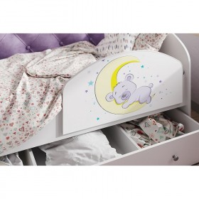 Кровать детская Звездочка Белый/Фиолетовый в Тевризе - tevriz.katalogmebeli.com | фото 4