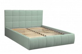 Кровать "Диана" ш. 1400 (Н=1010мм) (жаккард аква) в Тевризе - tevriz.katalogmebeli.com | фото 1