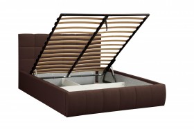 Кровать "Диана" ш. 1600 (Н=1010мм) (жаккард шоколад) в Тевризе - tevriz.katalogmebeli.com | фото
